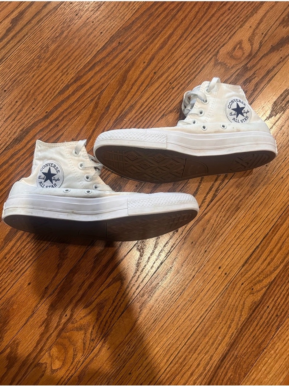 Converse White High-Top Sneakers - Women’s 9